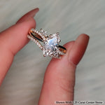 Load image into Gallery viewer, 1.70 Ct. Classic Vintage Marquise Lab Diamond Wedding Set 14K Gold
