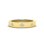 Load image into Gallery viewer, Clover Leaf Flower 0.32 Ct. Diamond Band Ring 14K Gold
