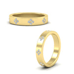 Load image into Gallery viewer, Clover Leaf Flower 0.32 Ct. Diamond Band Ring 14K Gold
