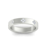 Load image into Gallery viewer, Clover Leaf Flower 0.32 Ct. Diamond Band Ring 14K Gold
