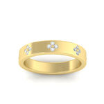 Load image into Gallery viewer, Clover Leaf Flower 0.32 Ct. Diamond Band Ring 14K Gold
