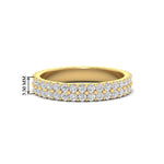 Load image into Gallery viewer, 1 To 3.80 Carat Double Row Diamond Eternity Ring 14K Gold
