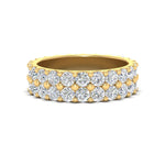 Load image into Gallery viewer, 1 To 3.80 Carat Double Row Diamond Eternity Ring 14K Gold
