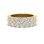 Load image into Gallery viewer, 1 To 3.80 Carat Double Row Diamond Eternity Ring 14K Gold
