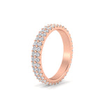 Load image into Gallery viewer, 1 To 3.80 Carat Double Row Diamond Eternity Ring 14K Gold
