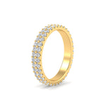 Load image into Gallery viewer, 1 To 3.80 Carat Double Row Diamond Eternity Ring 14K Gold
