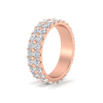 Load image into Gallery viewer, 1 To 3.80 Carat Double Row Diamond Eternity Ring 14K Gold
