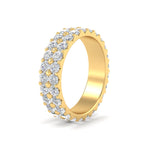 Load image into Gallery viewer, 1 To 3.80 Carat Double Row Diamond Eternity Ring 14K Gold
