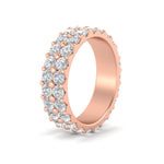 Load image into Gallery viewer, 1 To 3.80 Carat Double Row Diamond Eternity Ring 14K Gold
