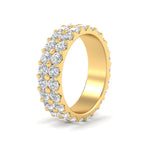 Load image into Gallery viewer, 1 To 3.80 Carat Double Row Diamond Eternity Ring 14K Gold
