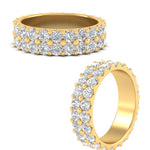 Load image into Gallery viewer, 1 To 3.80 Carat Double Row Diamond Eternity Ring 14K Gold
