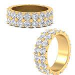 Load image into Gallery viewer, 1 To 3.80 Carat Double Row Diamond Eternity Ring 14K Gold
