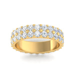 Load image into Gallery viewer, 1 To 3.80 Carat Double Row Diamond Eternity Ring 14K Gold
