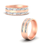 Load image into Gallery viewer, East West 1.54 Ct. Baguette Diamond Halfway Wedding Band 14K Gold
