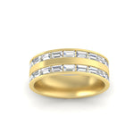 Load image into Gallery viewer, East West 1.54 Ct. Baguette Diamond Halfway Wedding Band 14K Gold
