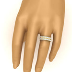 Load image into Gallery viewer, East West 1.54 Ct. Baguette Diamond Halfway Wedding Band 14K Gold
