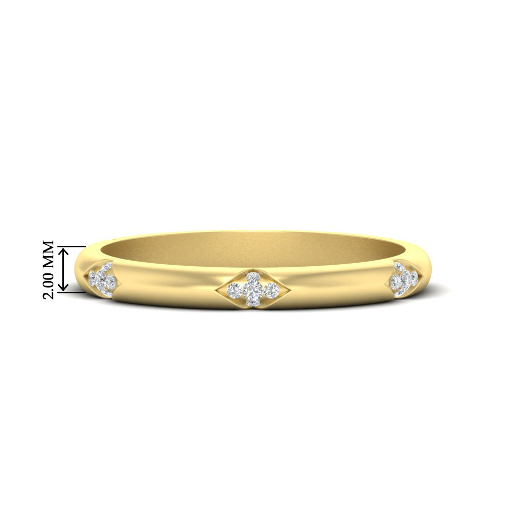 Sparkling 0.14 Ct. Round Diamond Elegant Wedding Ring 14K Gold