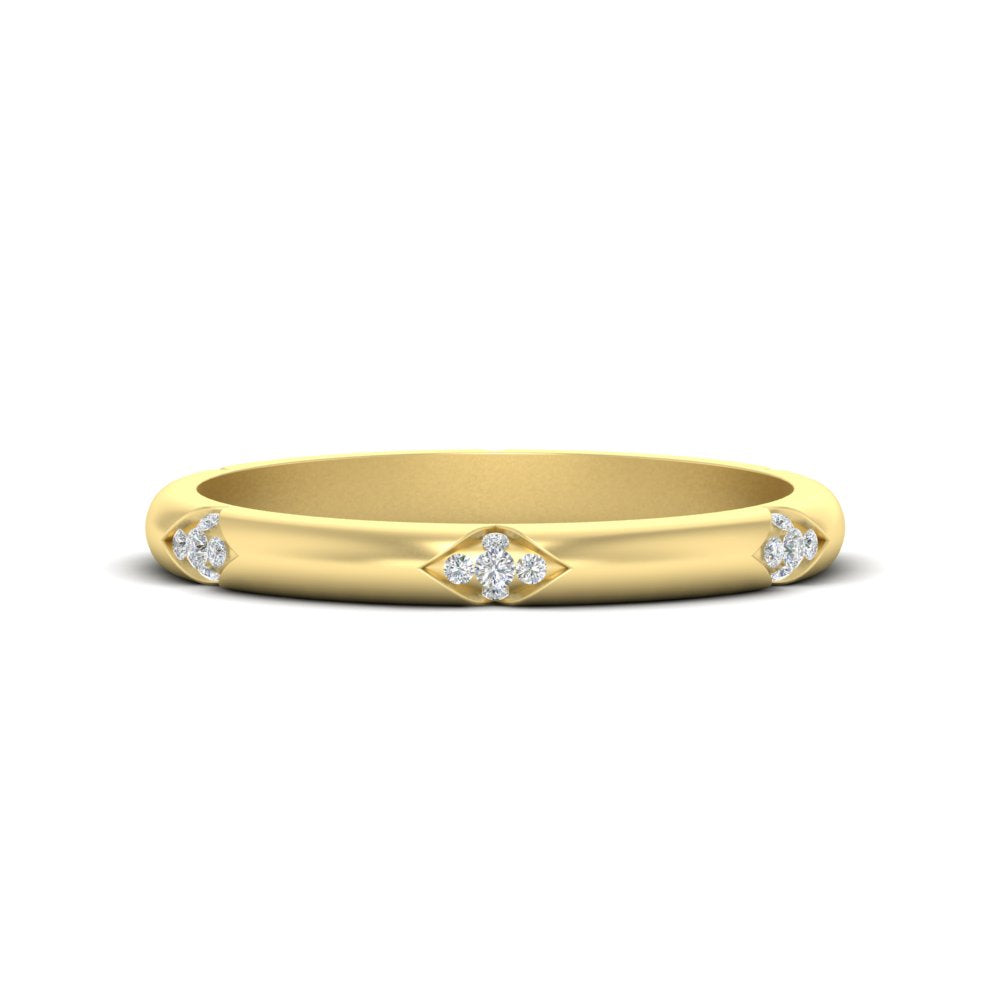 Sparkling 0.14 Ct. Round Diamond Elegant Wedding Ring 14K Gold