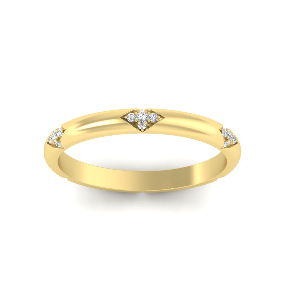 Sparkling 0.14 Ct. Round Diamond Elegant Wedding Ring 14K Gold