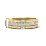 Load image into Gallery viewer, 0.69 Ct. Trio of Round Diamond Stackable Band 14K Gold
