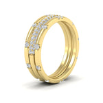 Load image into Gallery viewer, 0.69 Ct. Trio of Round Diamond Stackable Band 14K Gold
