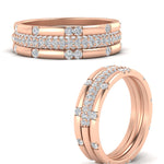 Load image into Gallery viewer, 0.69 Ct. Trio of Round Diamond Stackable Band 14K Gold
