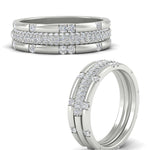 Load image into Gallery viewer, 0.69 Ct. Trio of Round Diamond Stackable Band 14K Gold
