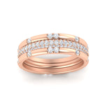 Load image into Gallery viewer, 0.69 Ct. Trio of Round Diamond Stackable Band 14K Gold
