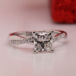 Load image into Gallery viewer, Infinity Style Lab Diamond Engagement Ring 14K Gold
