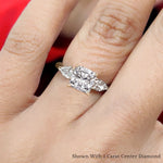 Load image into Gallery viewer, Lab diamond 3 Stone Engagement Rings 14K Gold
