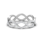 Load image into Gallery viewer, 0.5 Ctw Lab Grown Diamond Classic Infinity Womens Eternity Band In 14K White Gold | Cuts &amp; Carat
