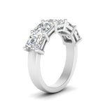 Load image into Gallery viewer, Five Stone Asscher Cut Lab Diamond Ring 14K Gold
