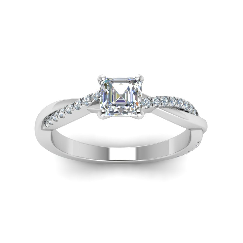 Infinity Style Lab Diamond Engagement Ring 14K Gold