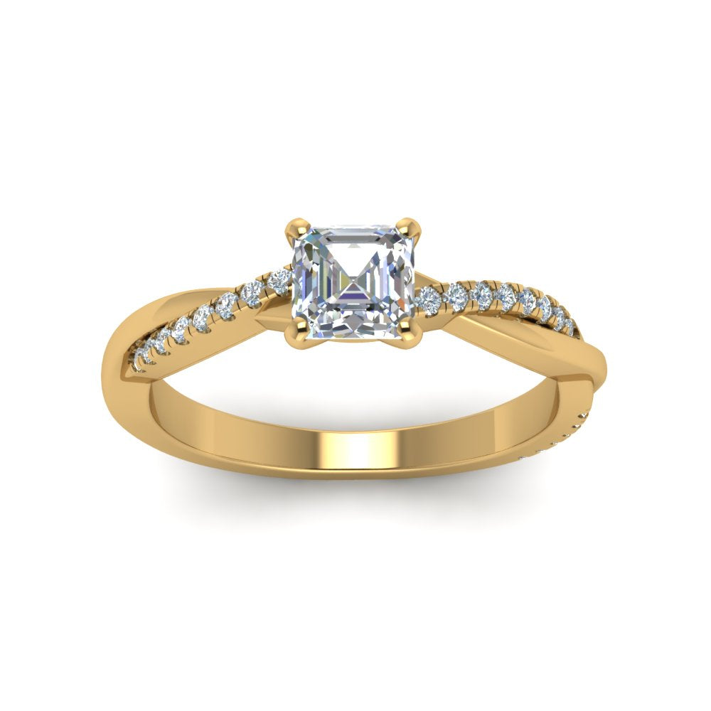 Infinity Style Lab Diamond Engagement Ring 14K Gold