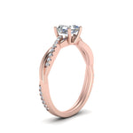 Load image into Gallery viewer, Infinity Style Lab Diamond Engagement Ring 14K Gold
