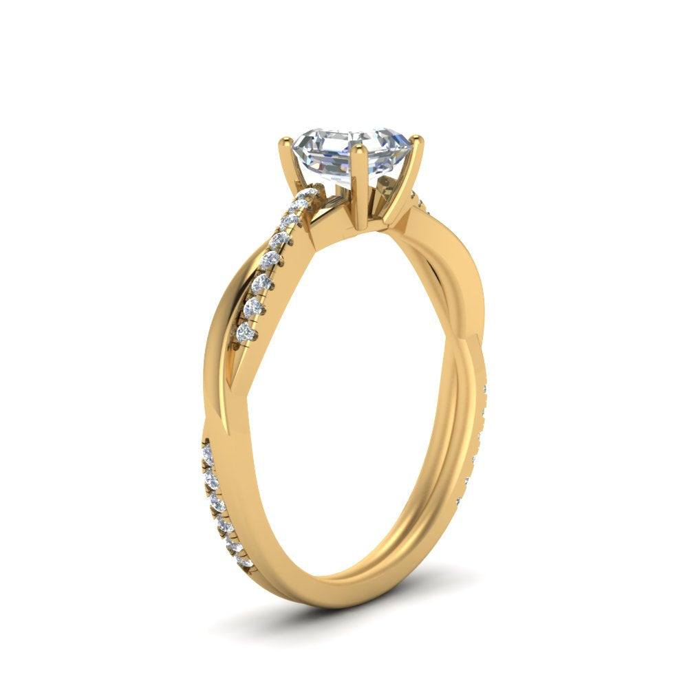 Infinity Style Lab Diamond Engagement Ring 14K Gold