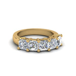 Load image into Gallery viewer, Five Stone Asscher Cut Lab Diamond Ring 14K Gold
