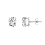 Load image into Gallery viewer, 1/2 To 5 Ctw Oval Basket Prong Lab Diamond Stud Earring 14K Gold
