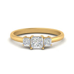 Load image into Gallery viewer, Basket 3 Stone Lab Diamond Ring 14K Gold
