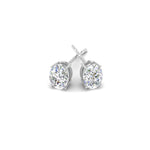 Load image into Gallery viewer, 1/2 To 5 Ctw Oval Basket Prong Lab Diamond Stud Earring 14K Gold
