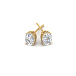 Load image into Gallery viewer, 1/2 To 5 Ctw Oval Basket Prong Lab Diamond Stud Earring 14K Gold
