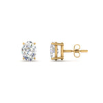 Load image into Gallery viewer, 1/2 To 5 Ctw Oval Basket Prong Lab Diamond Stud Earring 14K Gold
