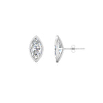 Load image into Gallery viewer, 0.50 To 5 Carat Lab Diamond Marquise Stud Bezel Set Earring For Women 14K Gold
