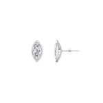 Load image into Gallery viewer, 0.50 To 5 Carat Lab Diamond Marquise Stud Bezel Set Earring For Women 14K Gold
