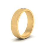 Load image into Gallery viewer, Brushed Single Lab Diamond Mens Wedding Band In 14k Yellow Gold | Cuts &amp; Carat
