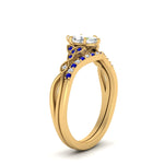 Load image into Gallery viewer, 1.51 Ct. Marquise Cut Lab Diamond Celtic Love Knot Bridal Set 14K Gold
