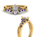 Load image into Gallery viewer, 1.51 Ct. Marquise Cut Lab Diamond Celtic Love Knot Bridal Set 14K Gold
