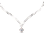 Load image into Gallery viewer, 6 Carat Checks Design Diamond Necklace For Women 14K Gold
