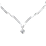 Load image into Gallery viewer, 6 Carat Checks Design Lab Diamond Necklace for women 14K Gold
