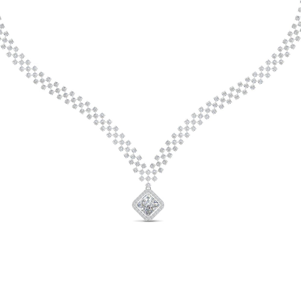 6 Carat Checks Design Lab Diamond Necklace for women 14K Gold